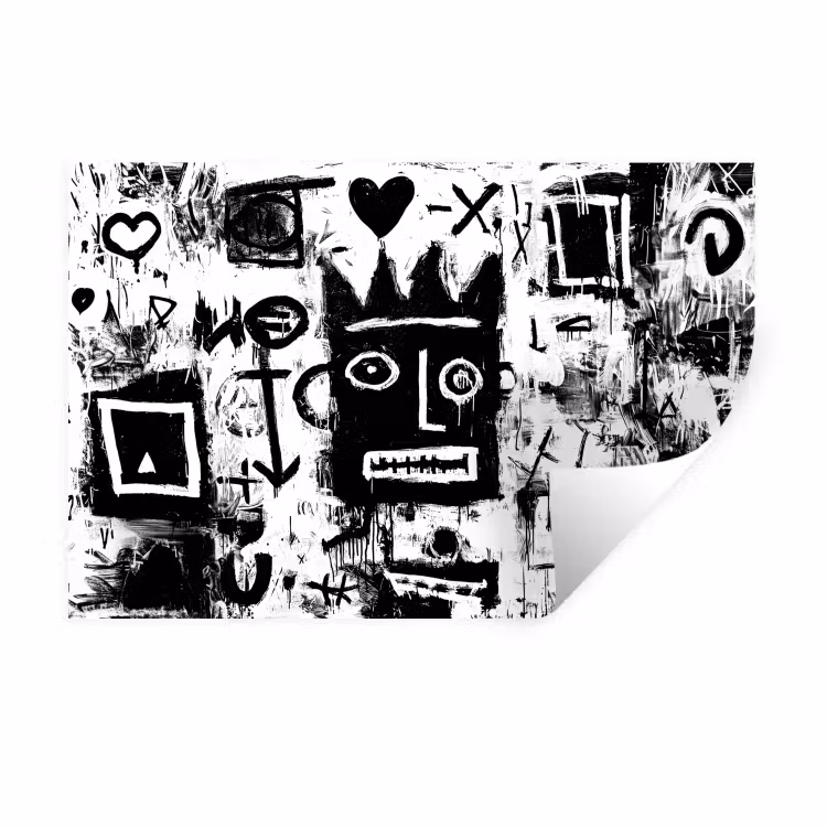 Vormen - Gezocht - Zwart - Abstract Muursticker klein -3d