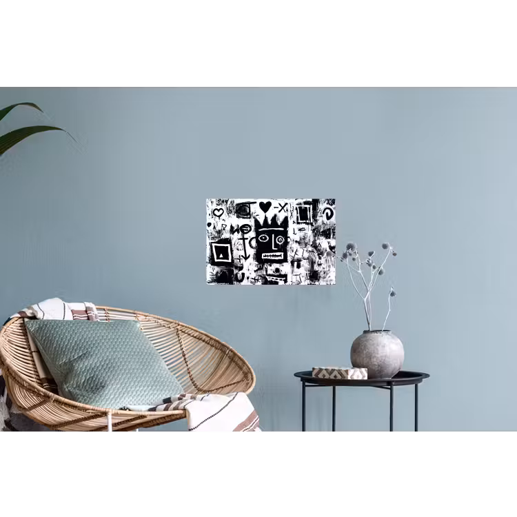 Vormen - Gezocht - Zwart - Abstract Muursticker klein -plant