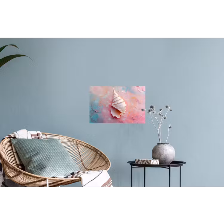 Schelp - Pastel - Pink Muursticker klein -plant