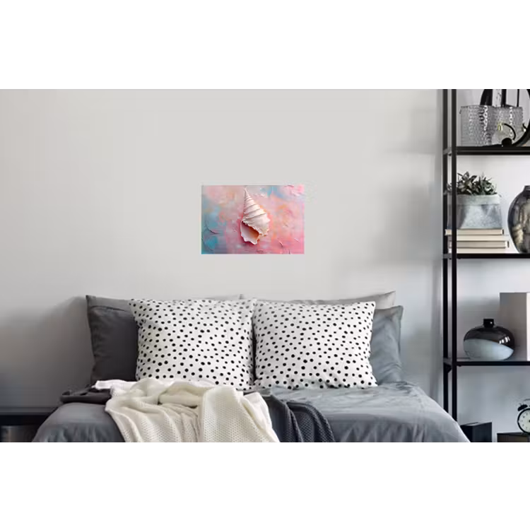 Schelp - Pastel - Pink Muursticker klein -slaapkamer
