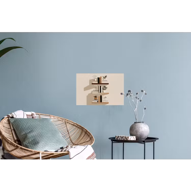 Plankjes - Boeken - Vaasjes - Planten Muursticker klein -plant