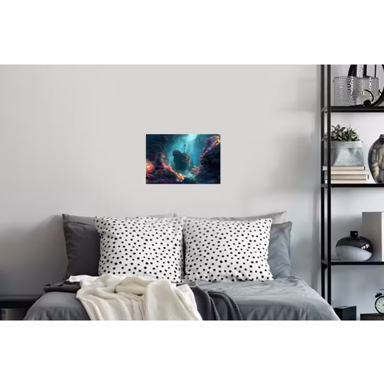 Schip - Hout - Koraalriffen - Zonlicht Muursticker klein -slaapkamer