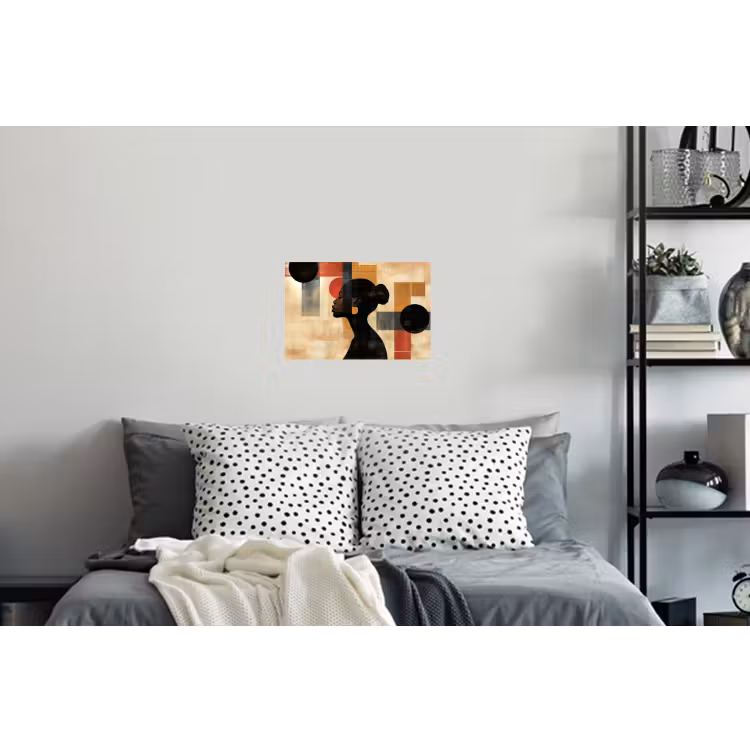 Zijaanzicht - Vrouw - Vormen Muursticker klein -slaapkamer