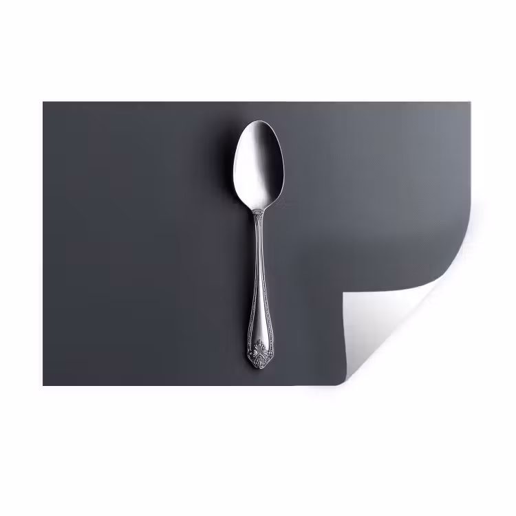 Zilver - Metaal - Lepel Muursticker klein -3d