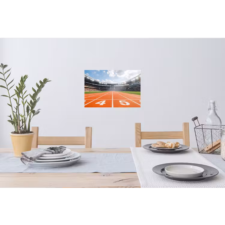Sintelbaan - Stadion - Sport -Oranje Muursticker klein -eettafel