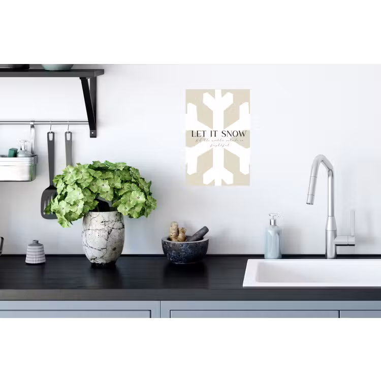 Sneeuw - Japandi - Winter - Decoratie Muursticker klein -keuken