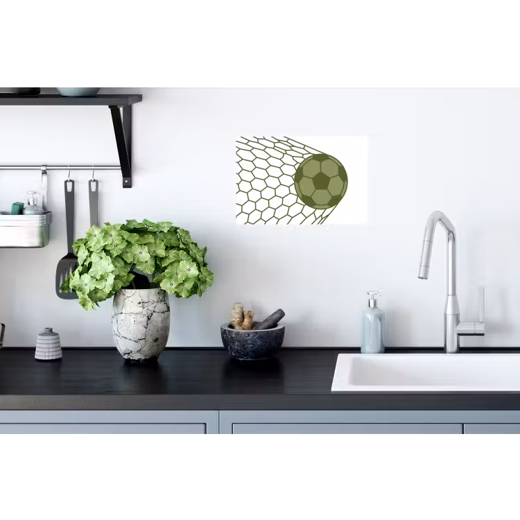 Voetbal - Goal - Sport - Groen Muursticker klein -keuken
