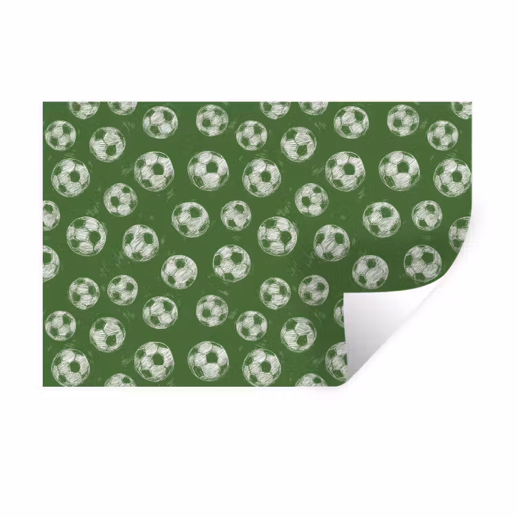 Voetbal - Sport - Groen Muursticker klein 286 -3d