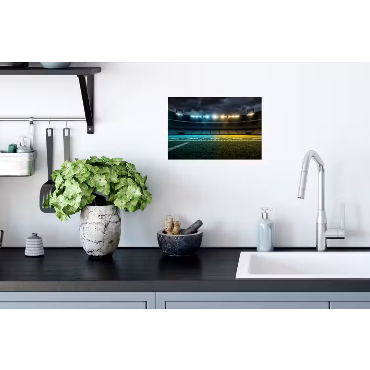 Voetbal - Stadion - Nacht - Modern Muursticker klein -keuken