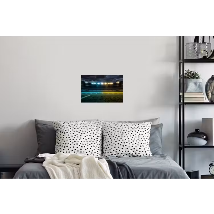 Voetbal - Stadion - Nacht - Modern Muursticker klein -slaapkamer