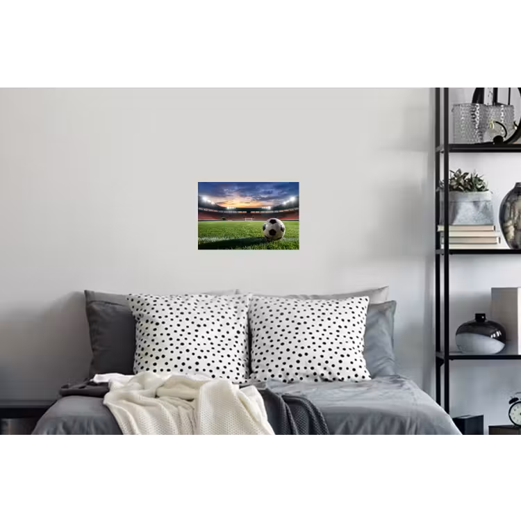 Voetbal - Stadion - Sport - Groen Muursticker klein -slaapkamer