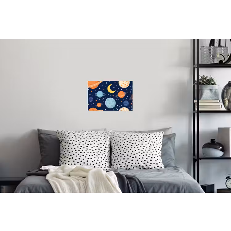 Ruimte - Planeten - Kleurrijk Muursticker klein -slaapkamer