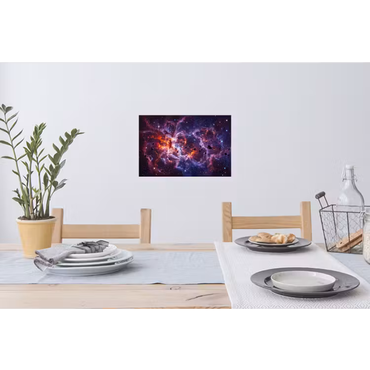 Space - Stars - Abstract - Colorful Muursticker klein -eettafel