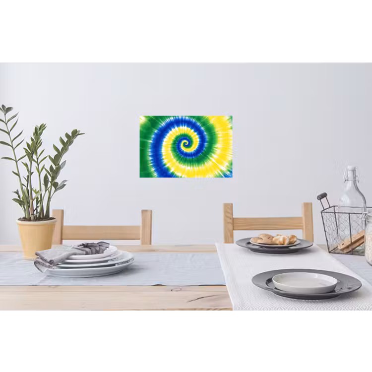 Spiraal - Groen - Draaiend Muursticker klein -eettafel