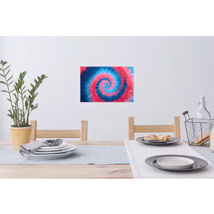 Spiraal - Roze - Draaiend Muursticker klein -eettafel