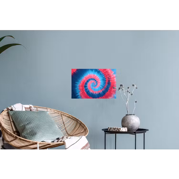 Spiraal - Roze - Draaiend Muursticker klein -plant