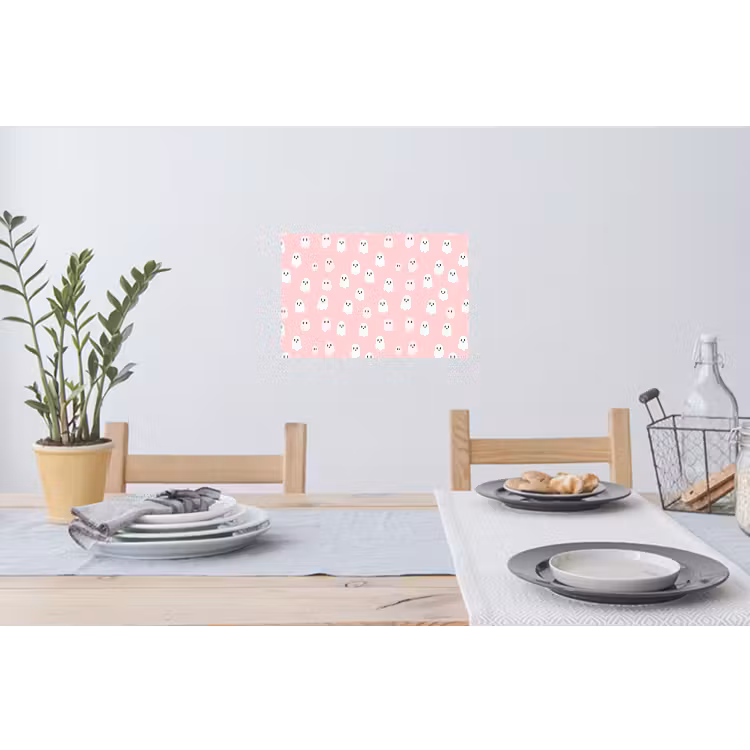 Spookjes - Patroon - Roze Muursticker klein 286 -eettafel