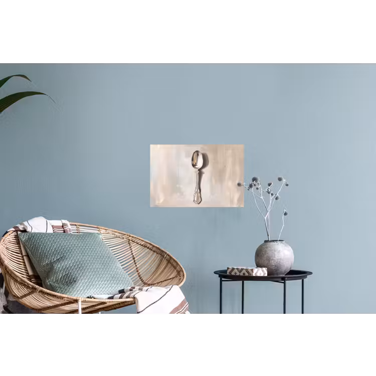 Lepel - Verf - Zilver Muursticker klein -plant