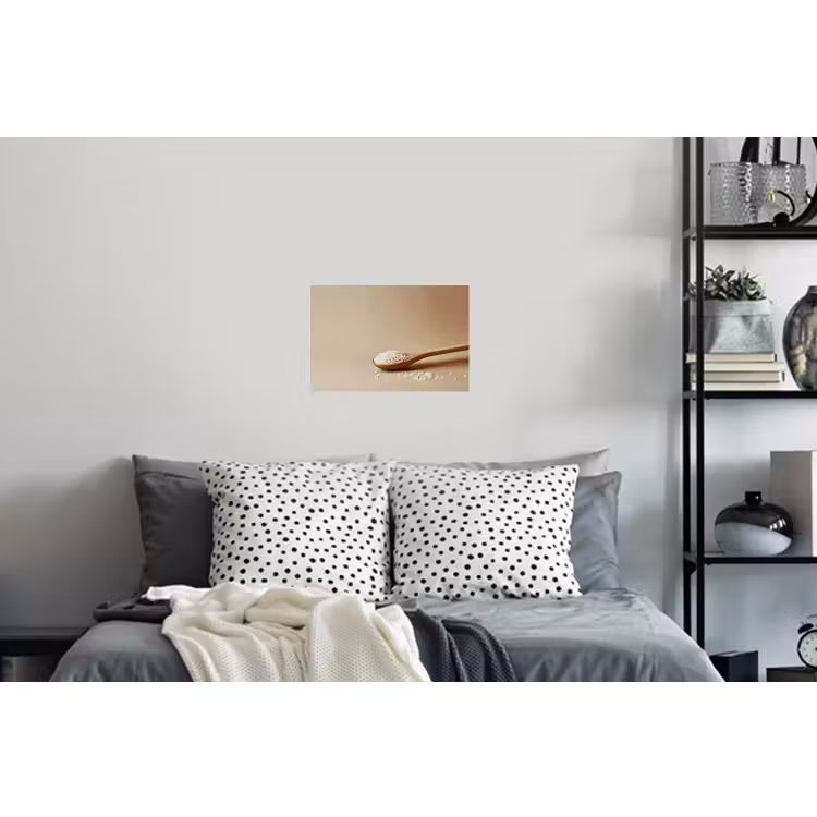Lepel - Rijst - Hout - Beige Muursticker klein -slaapkamer