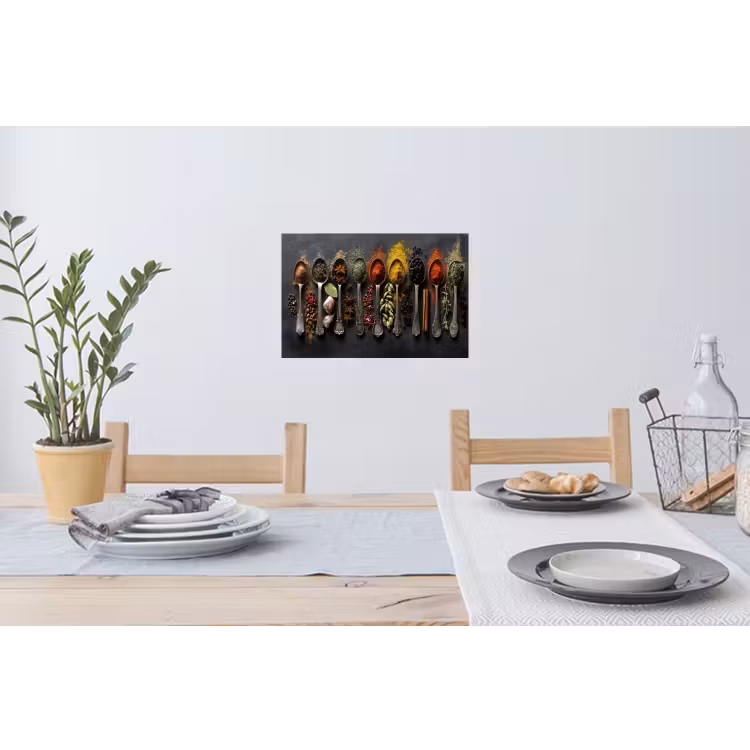 Lepels - Specerijen - Kaneel - Chili Muursticker klein -eettafel