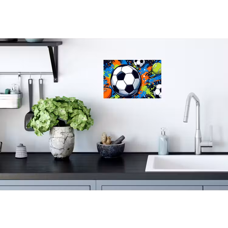 Sport - Ballen - Kleurrijk Muursticker klein -keuken