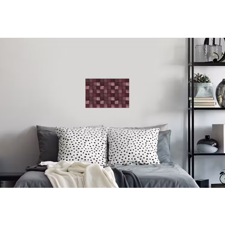 Vierkant - Tegel - Patroon - Paars Muursticker klein 286 -slaapkamer