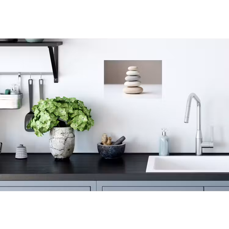 Gestapelde - Stenen - Grijs Muursticker klein -keuken