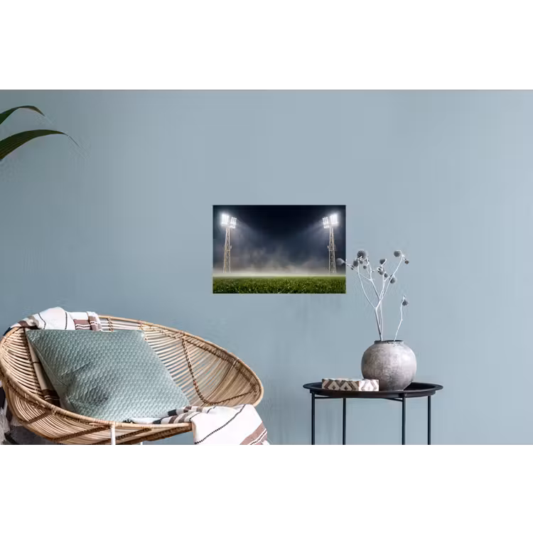 Stadion - Lichtmast - Sport - Nacht Muursticker klein -plant