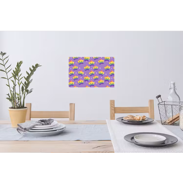 Sterren - Regenboog - Paars Muursticker klein 286 -eettafel