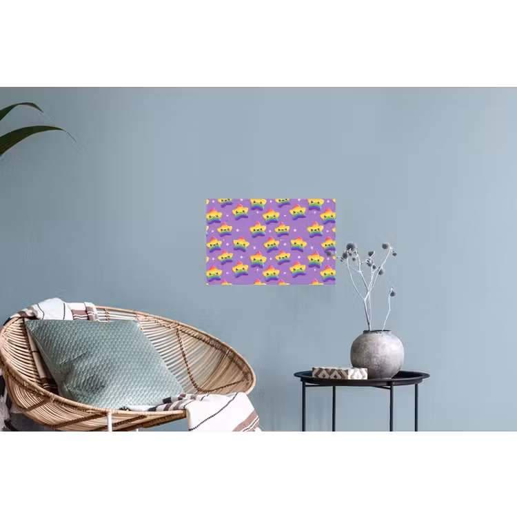 Sterren - Regenboog - Paars Muursticker klein 286 -plant