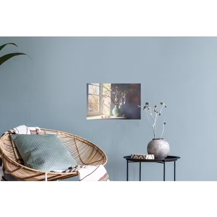 Stilleven - Vaas - Paastak Muursticker klein -plant