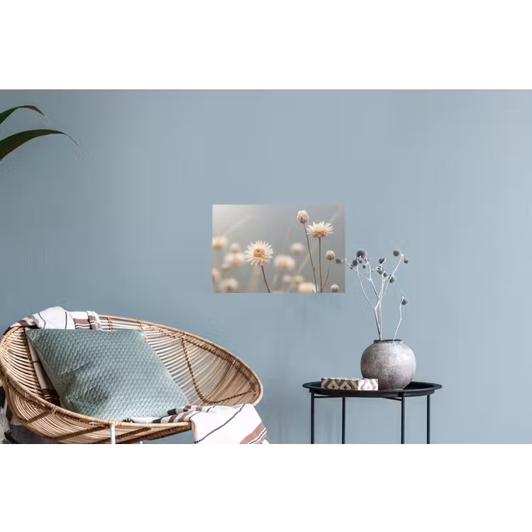 Strobloemen - Wit - Daglicht Muursticker klein -plant