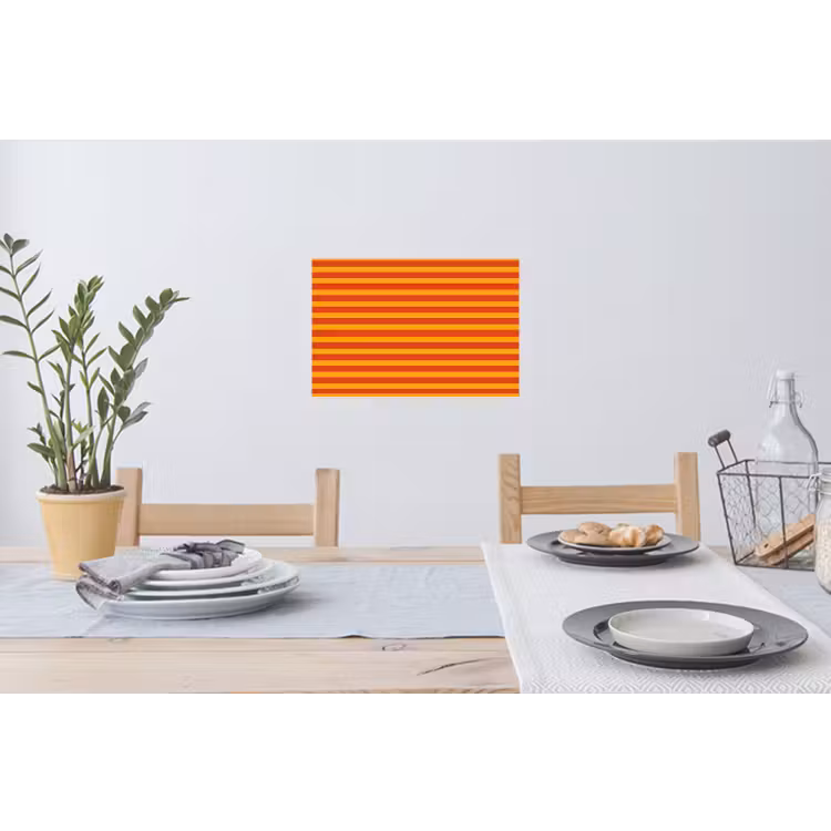 Strepen - Patroon - Oranje Muursticker klein 286 -eettafel