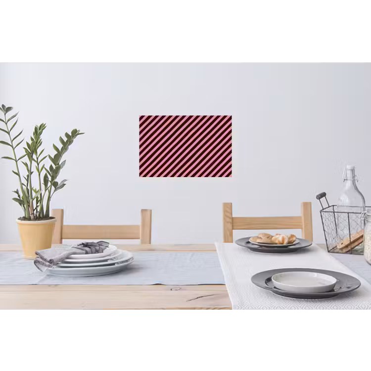 Strepen - Roze - Bruin Muursticker klein 286 -eettafel