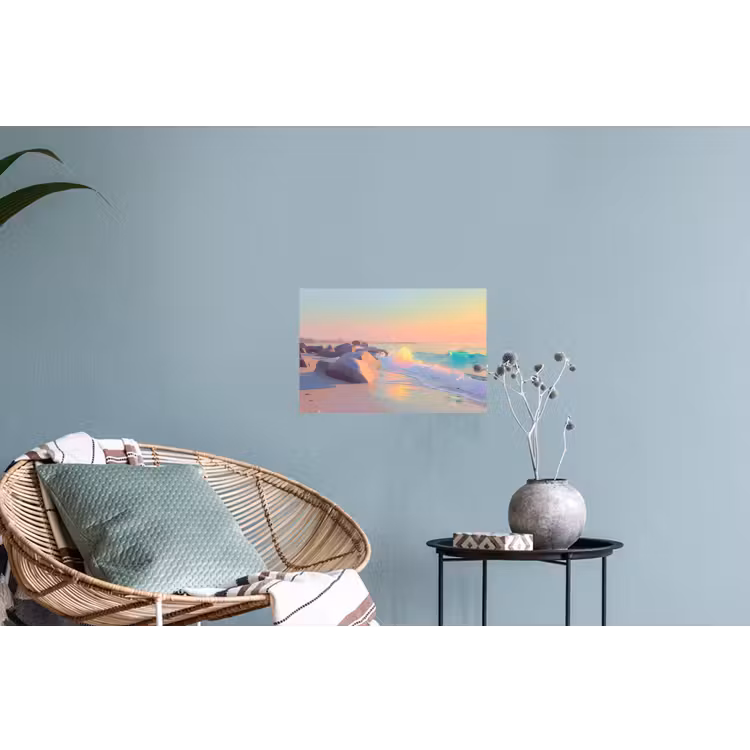Zomerlicht - Strand - Fonkelende accenten Muursticker klein -plant