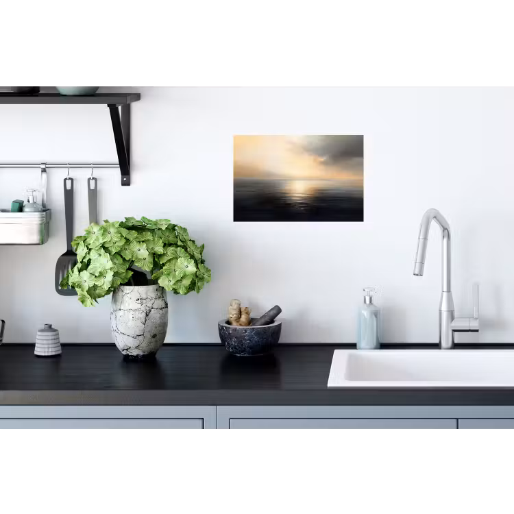 Zon - Horizon - Zee Muursticker klein -keuken
