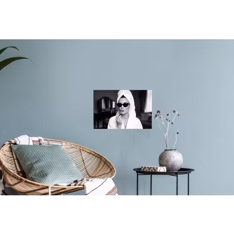 Zonnebril - Vrouw - Zwart - Wit Muursticker klein -plant