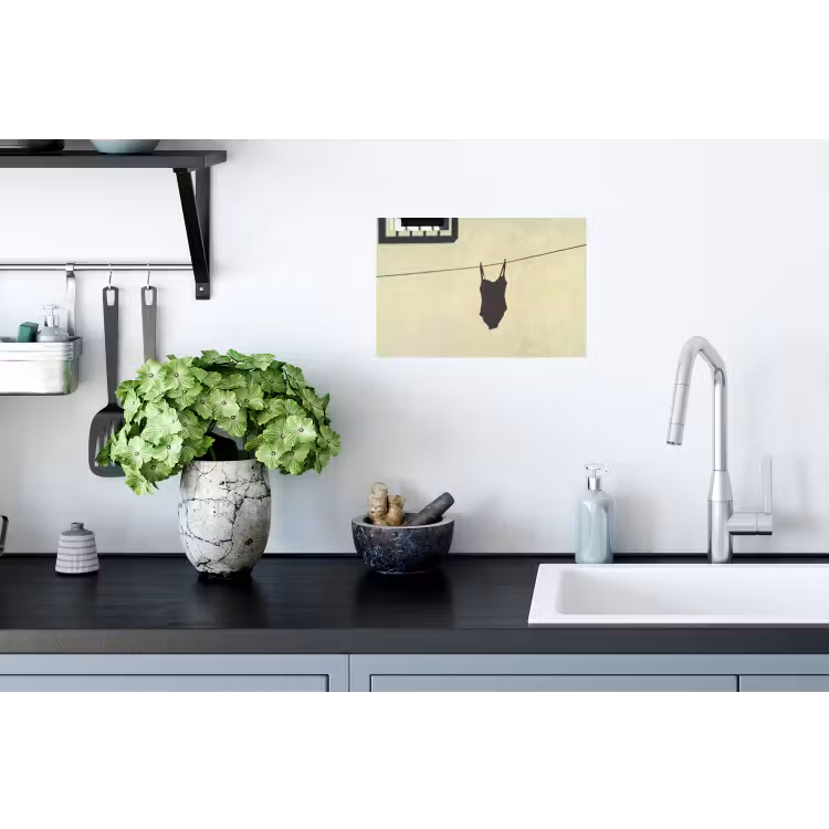 Badpak - Schaduw - Muur - Zomer - Minimalistisch Muursticker klein -keuken