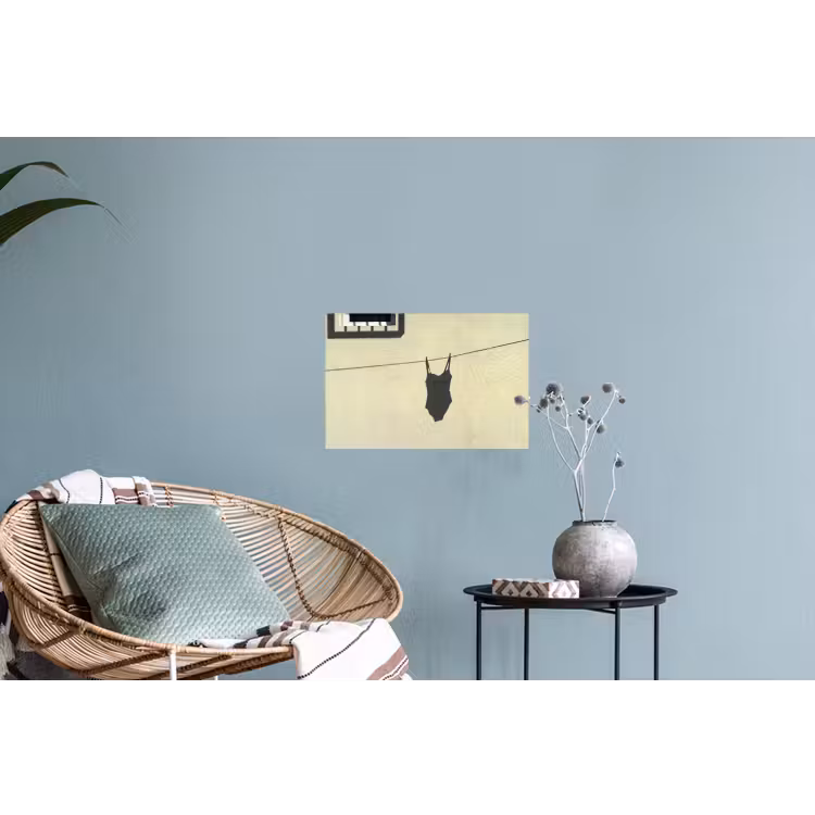 Badpak - Schaduw - Muur - Zomer - Minimalistisch Muursticker klein -plant