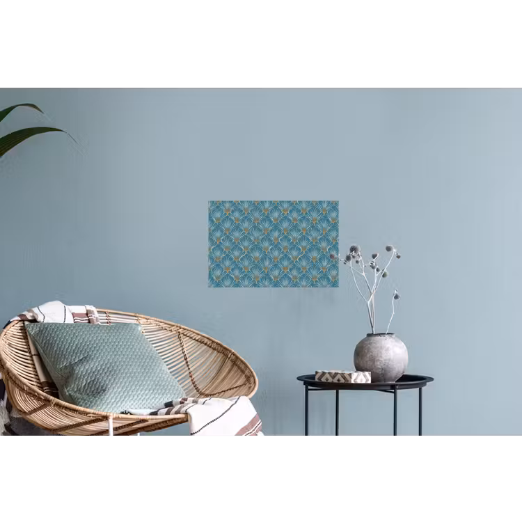 Symmetrisch - Patroon - Blauw Muursticker klein 286 -plant
