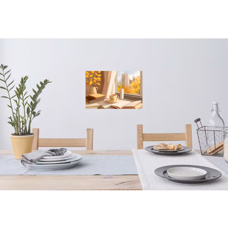 Thee - Boek - Thee - Herfst Muursticker klein -eettafel