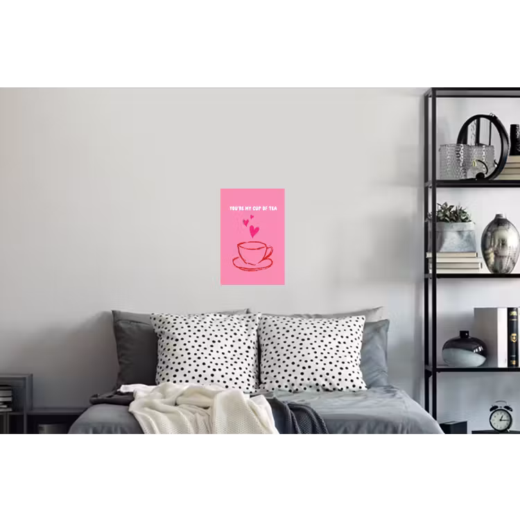 Thee - Roze - Valentijn - Tekst Muursticker klein -slaapkamer