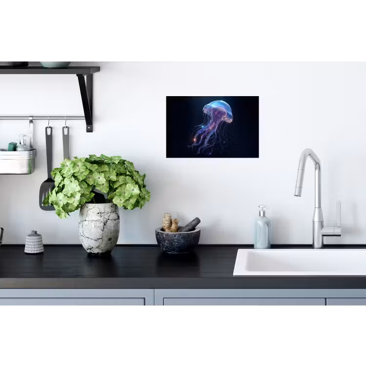 Tentakels - Kwal - Paars - Sprankeling Muursticker klein -keuken