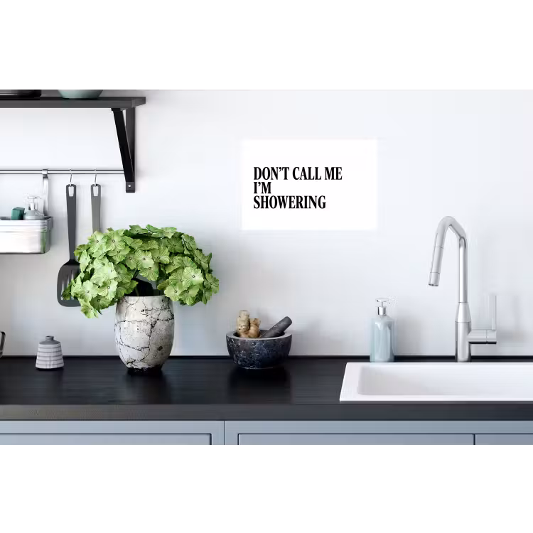 Tekst - Modern - Zwart - Wit Muursticker klein -keuken