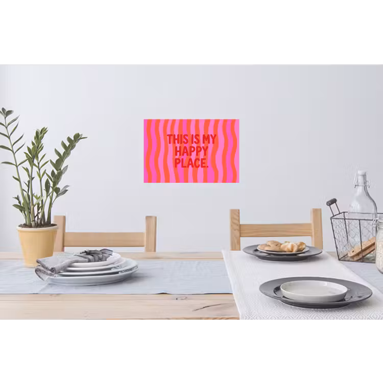 Tekst - Modern - Kleurrijk Muursticker klein -eettafel