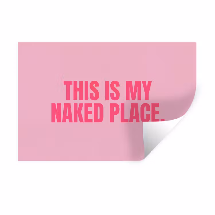 Tekst - Modern - Roze Muursticker klein -3d