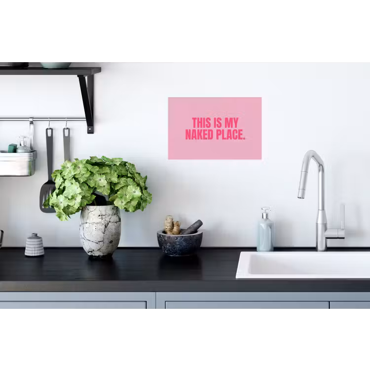 Tekst - Modern - Roze Muursticker klein -keuken