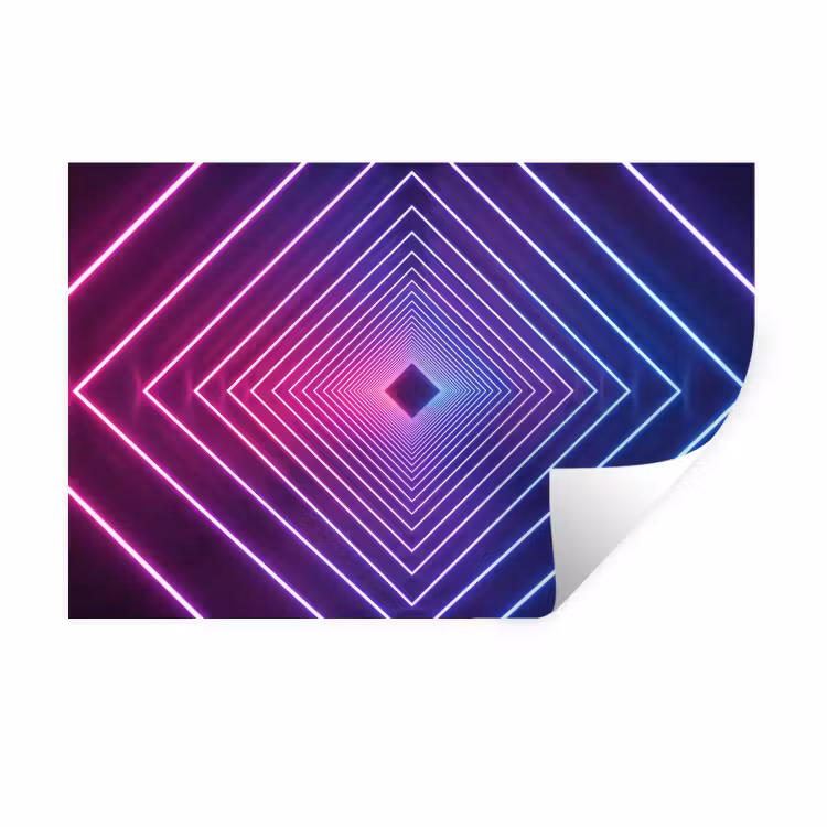 Driedimensionaal - Tunnel - Ruimte Muursticker klein -3d