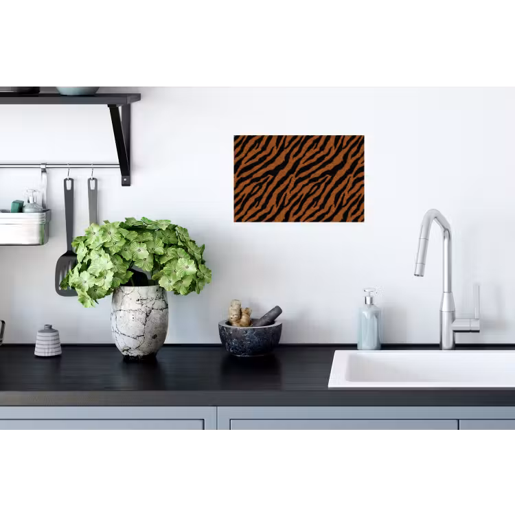 Tijger - Zwart - Vacht Muursticker klein 286 -keuken