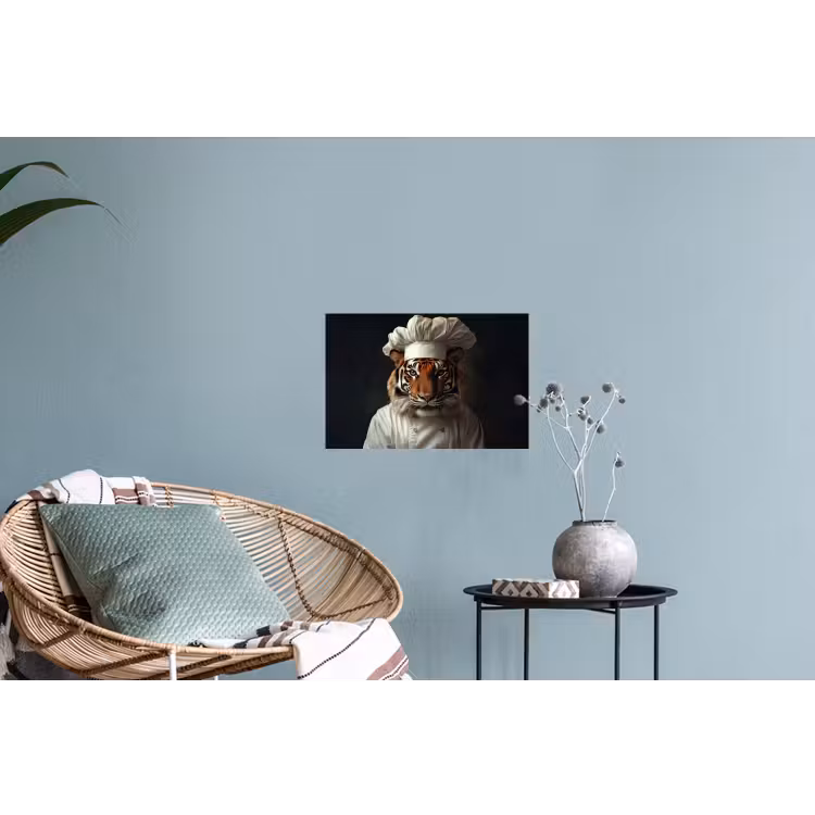 Tijger - Kokskleding - Bruin Muursticker klein -plant